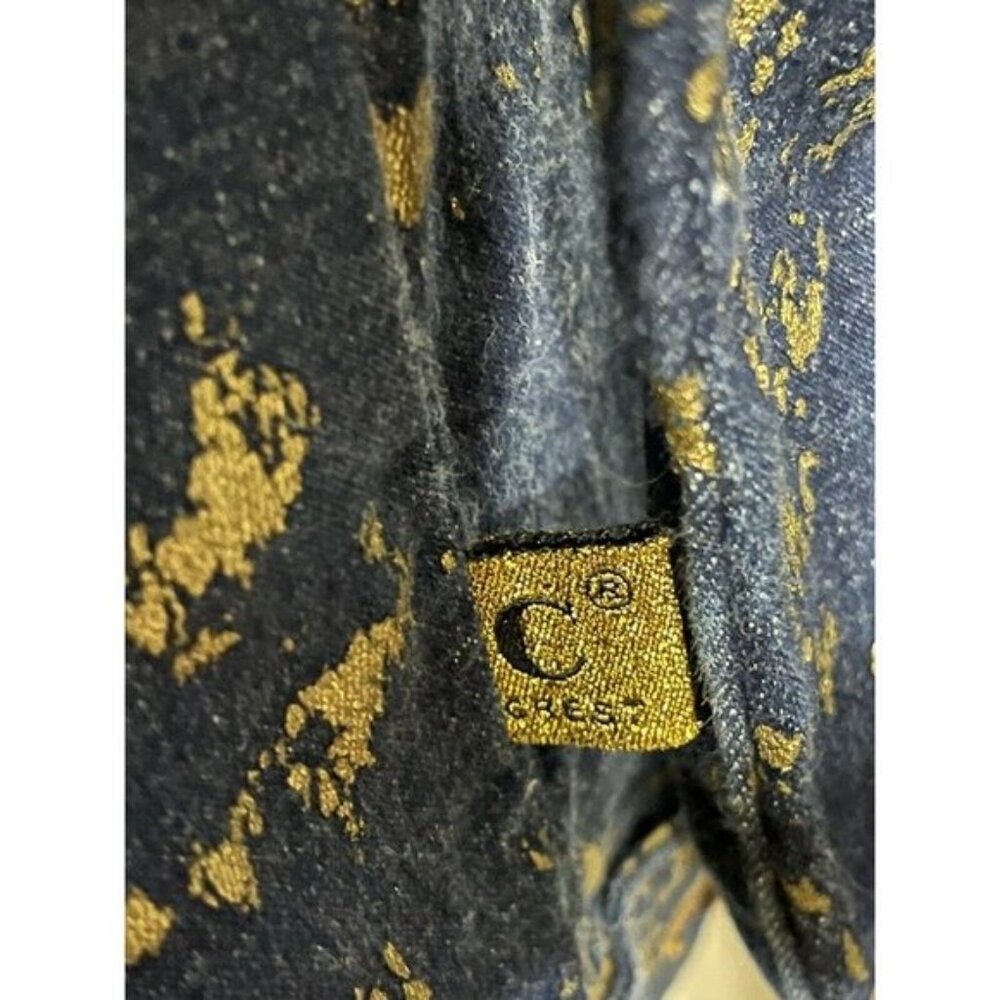 CREST. Women Denin Printing Metalic blue jacket, S ize L - Picture 8 of 12